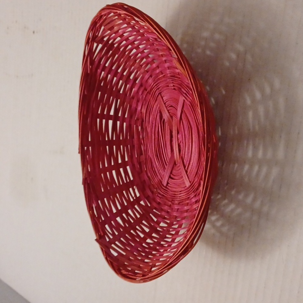 4/$40 Small Pink Wooden Basket
